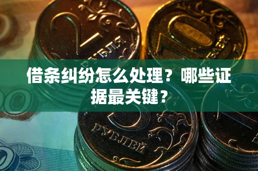 济南借条纠纷怎么处理？哪些证据最关键？