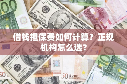 济南借钱担保费如何计算？正规机构怎么选？
