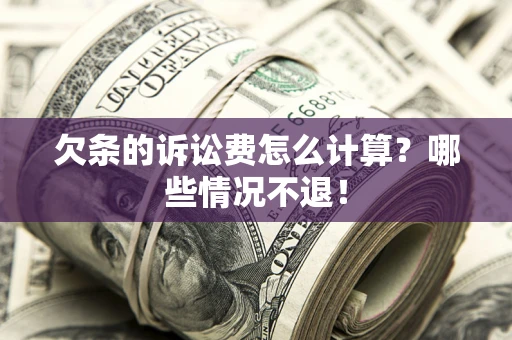 济南欠条的诉讼费怎么计算？哪些情况不退！
