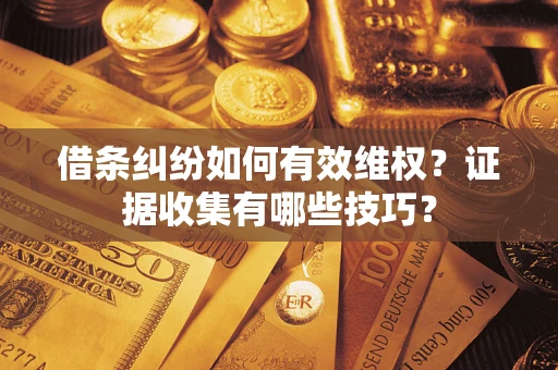 济南借条纠纷如何有效维权？证据收集有哪些技巧？
